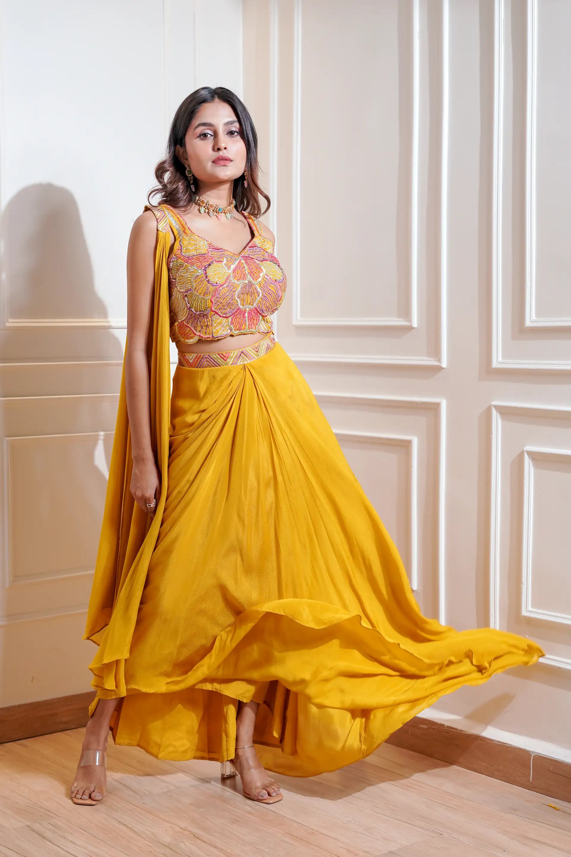 Mustard Yellow Indo Western – labelpurkhin