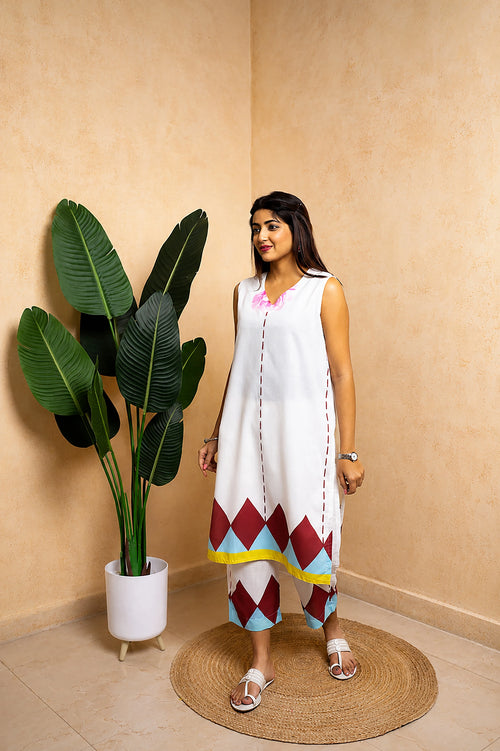 Manjari - Linen Blend Cotton Kurta Set