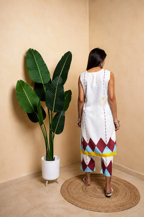 Manjari - Linen Blend Cotton Kurta Set