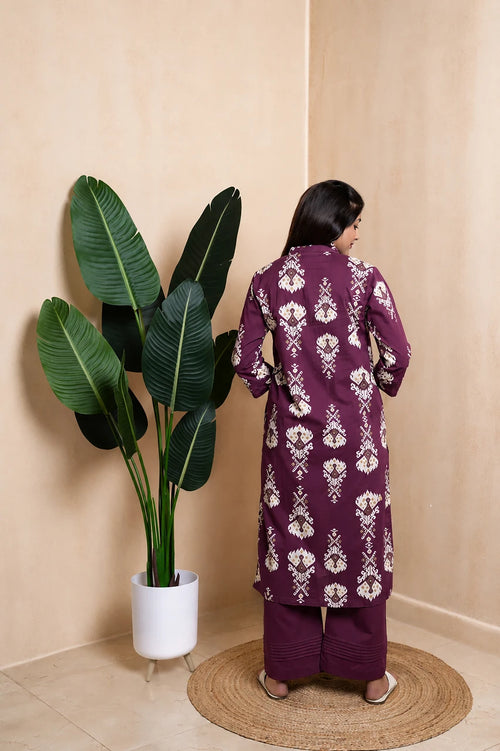 Aura – Wine Kurta Set