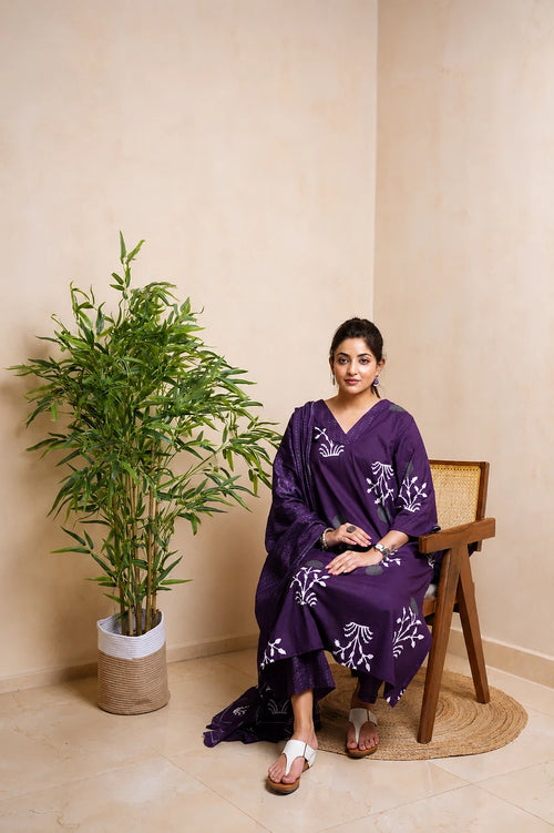Aura – Purple Kurta Set