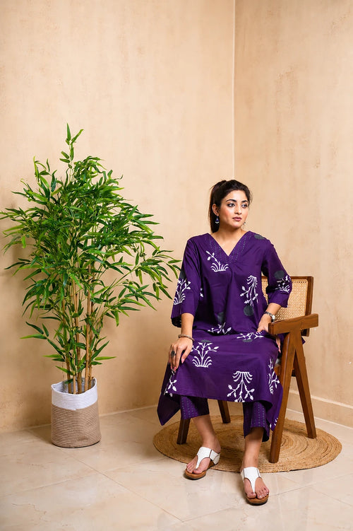 Aura – Purple Kurta Set