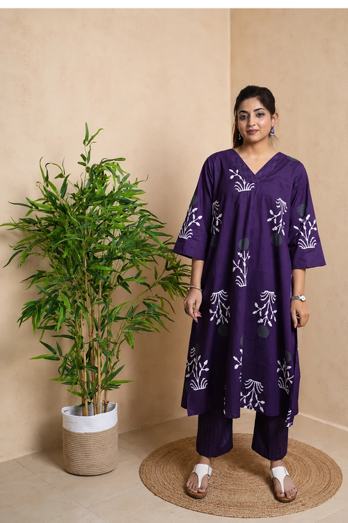 Aura – Purple Kurta Set