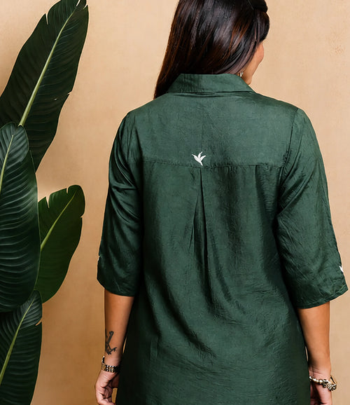 Vihang – Earth Green Kurta Set